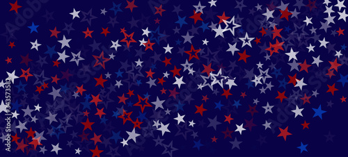 National American Stars Vector Background. USA Memorial 4th of July 11th of November Veteran's Independence President's Labor Day 