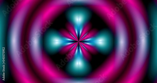 Abstract motion background with floral futuristic elements, spring, summer animated footage, fractal fantasy design  with purple and blue color