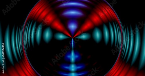 Artistic fractal abstract futuristic motion footage, modern music psychedelic background, beauty red, blue, black, purple ,colorful animation