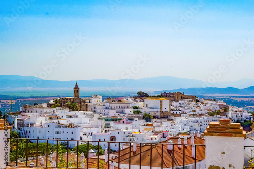 Town of Vejer de la Frontera on the mountain photo