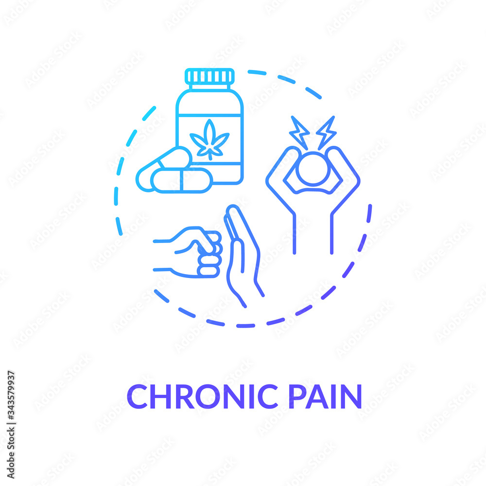 Chronic pain concept icon