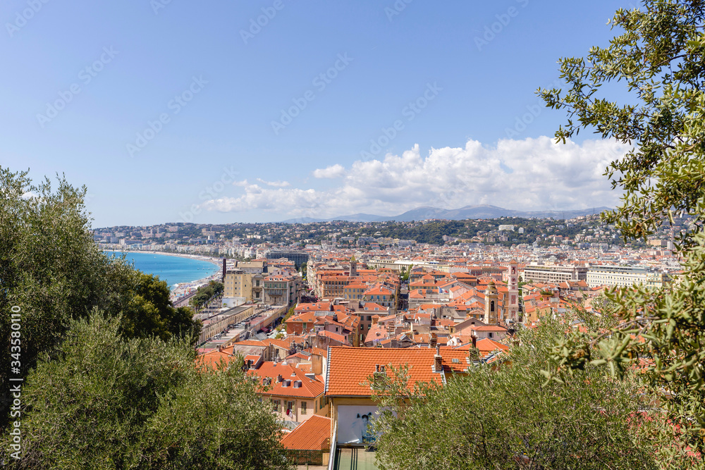 view of the old town of nice france