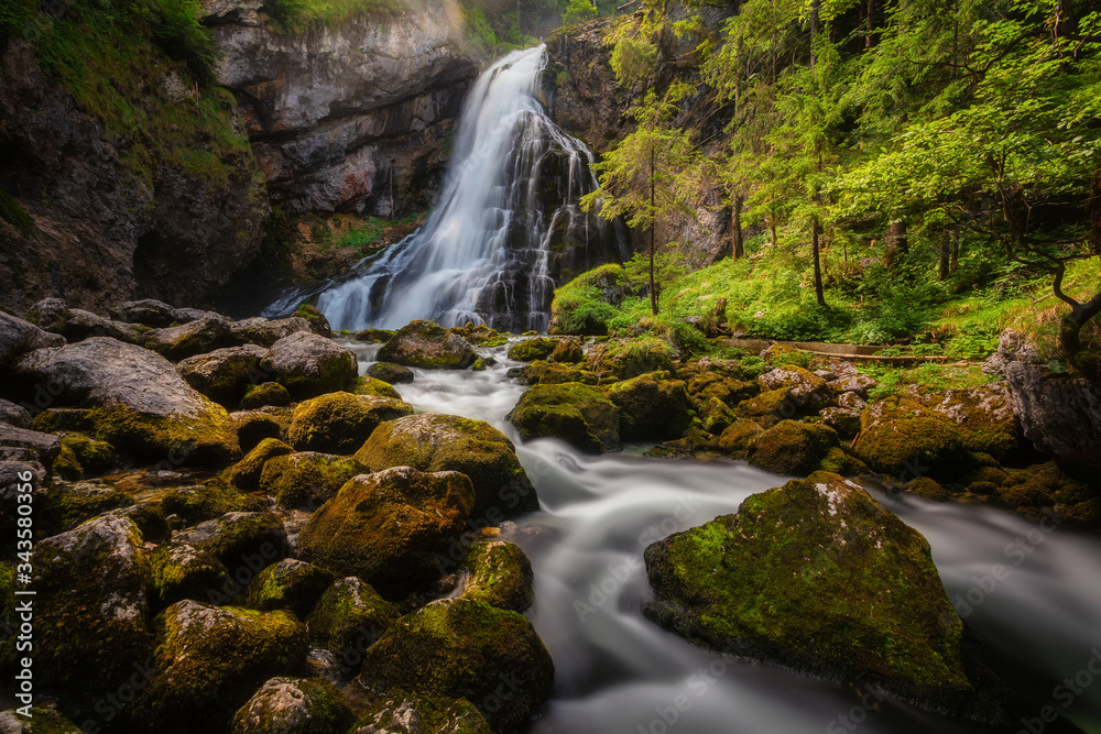 Fototapeta premium Gollinger Waterfall in Austria by Autumn
