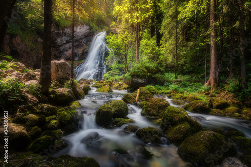 Gollinger waterfall in Austria by Autumn