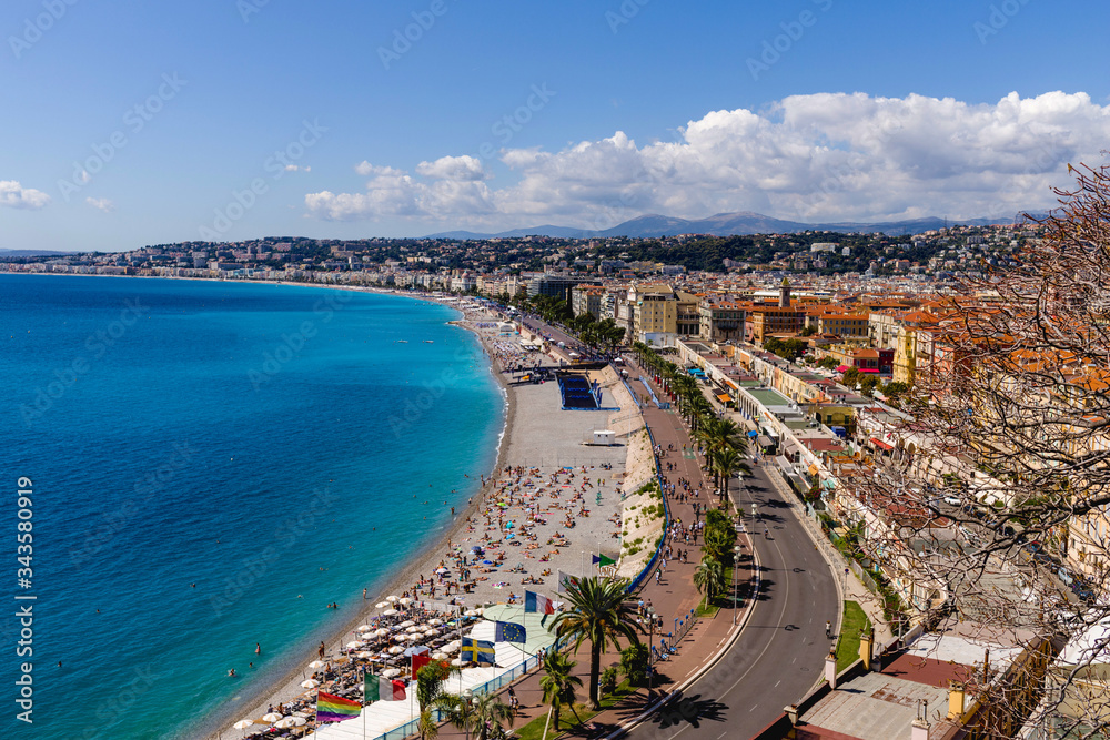 aerial view of the city of nice france