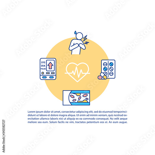High blood cholesterol concept icon with text