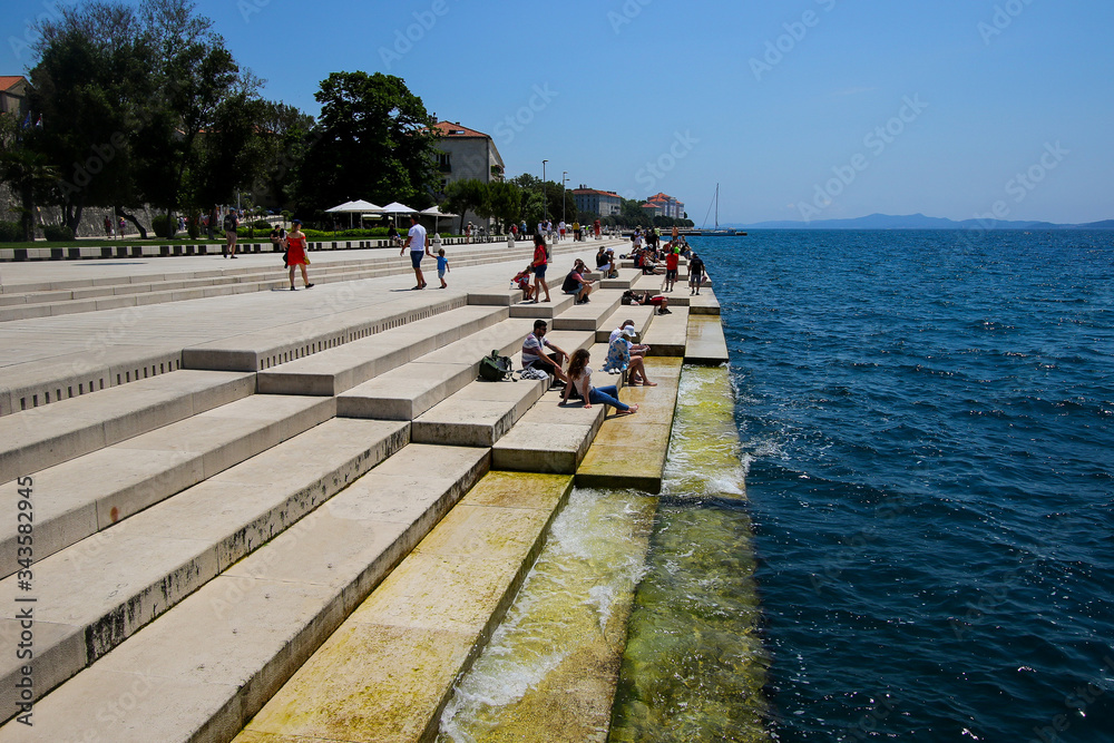 Zadar Sea Organ in Croatia, on the coast of the Adriatic Sea