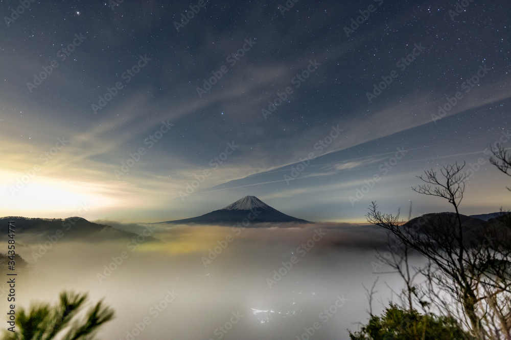 雲海富士山（精進湖２）