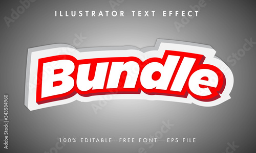 Bundle 3d Text Effect and Modern Sell Bundle Text Design. 