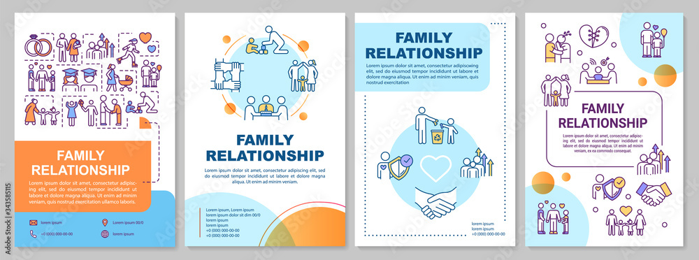Family relationship brochure template