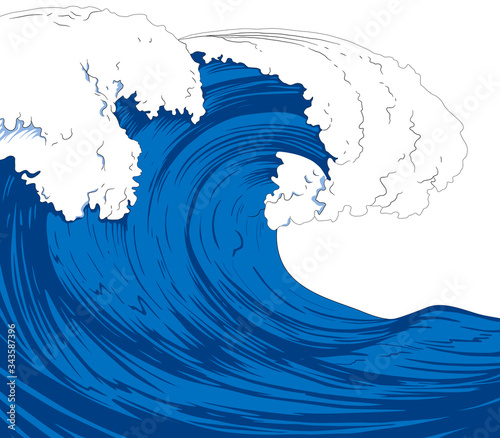 Illustration of Giant Sea Waves