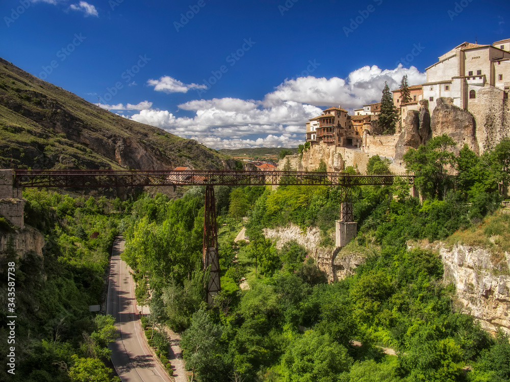 View to the San Pablo bridge, Cuenca, Spain