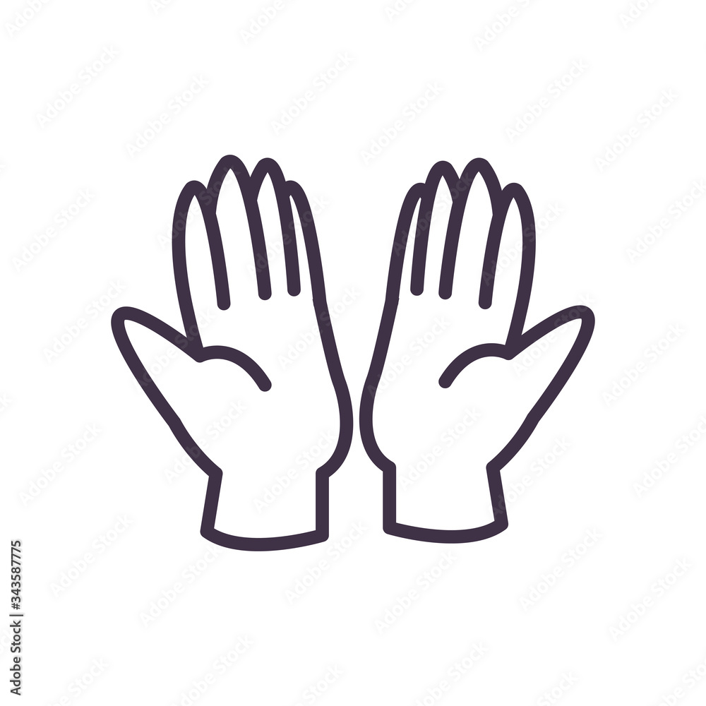 Fototapeta premium Isolated sign with hands line style icon vector design