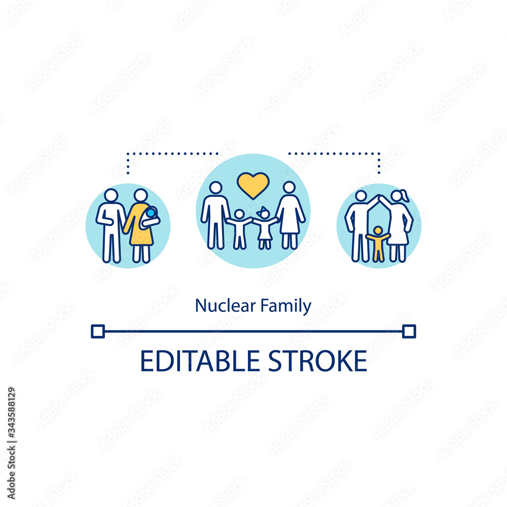 Nuclear family concept icon Nuclear family concept icon
