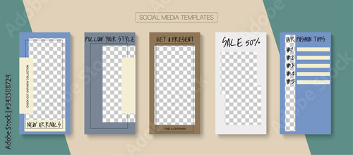 Social Stories Cool Vector Layout.