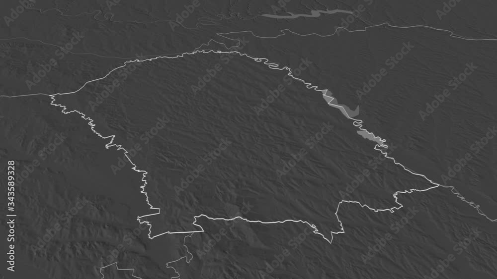 Botoșani, county with its capital, zoomed and extruded on the bilevel map of Romania in the conformal Stereographic projection. Animation 3D Botoșani, county with its capital, zoomed and extruded on the bilevel map of Romania in the conformal Stereographic projection. Animation 3D