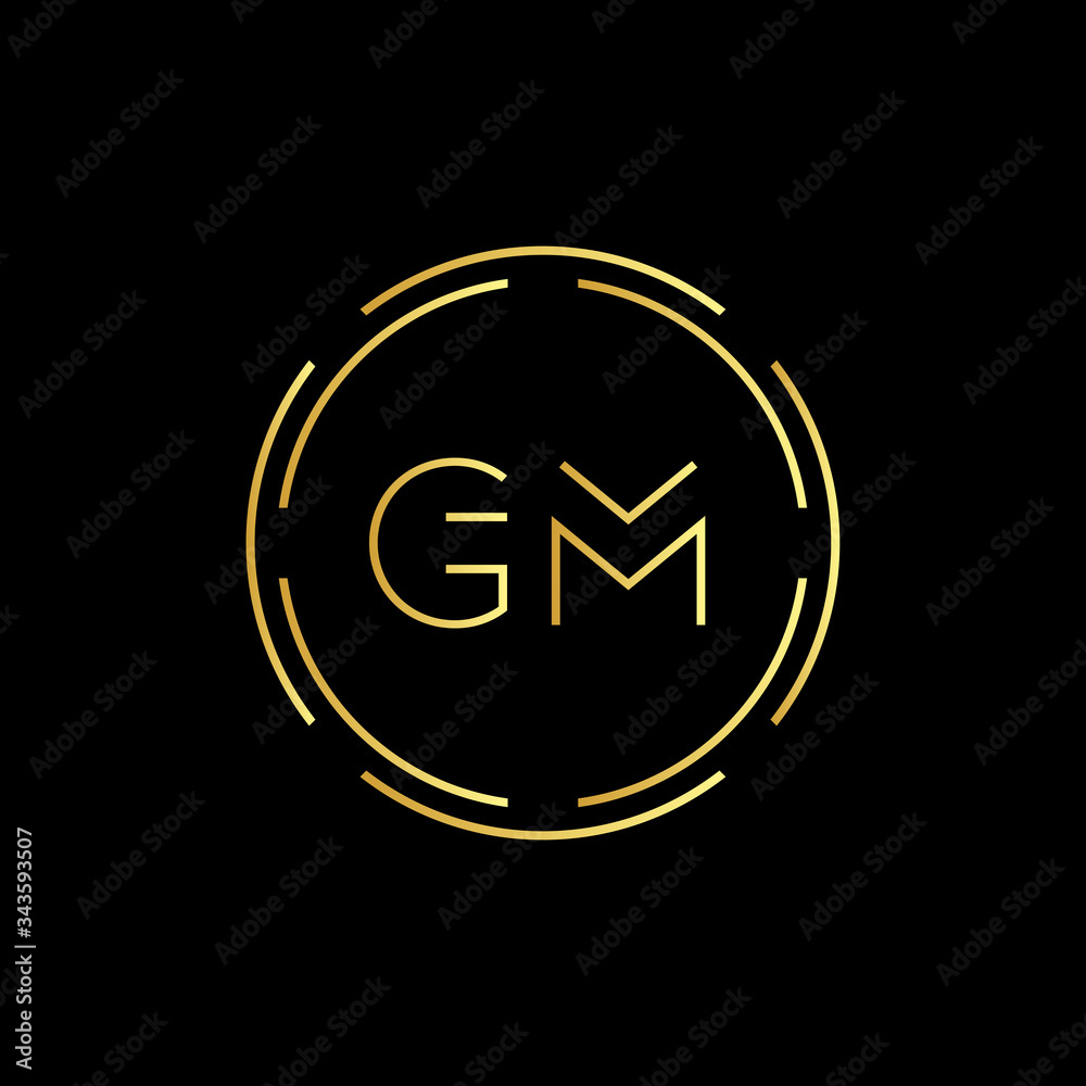 Initial letter gm logo template design Royalty Free Vector