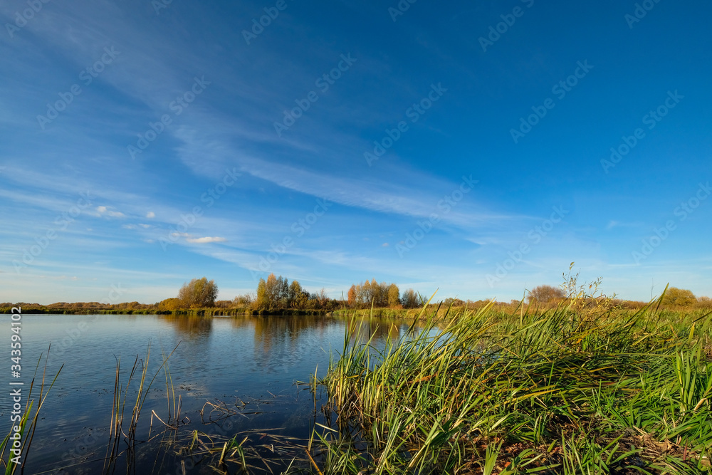 Beautiful autumn landscape at lake