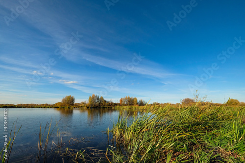 Beautiful autumn landscape at lake