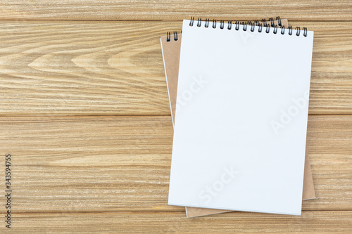 Notebook with copy space for notes.