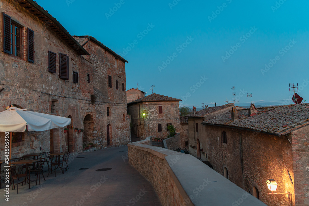 Ancient houses in the beautiful town San Gimignano