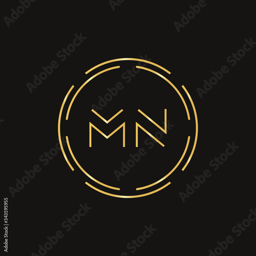 Initial MN letter Logo Design vector Template. Abstract Letter MN logo Design