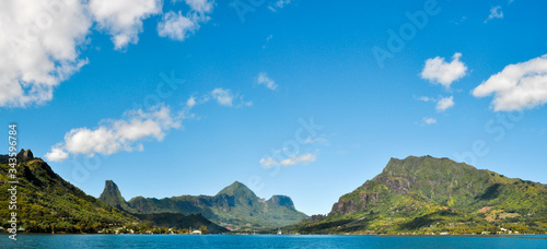 Panoramic shot of the island of Moorea