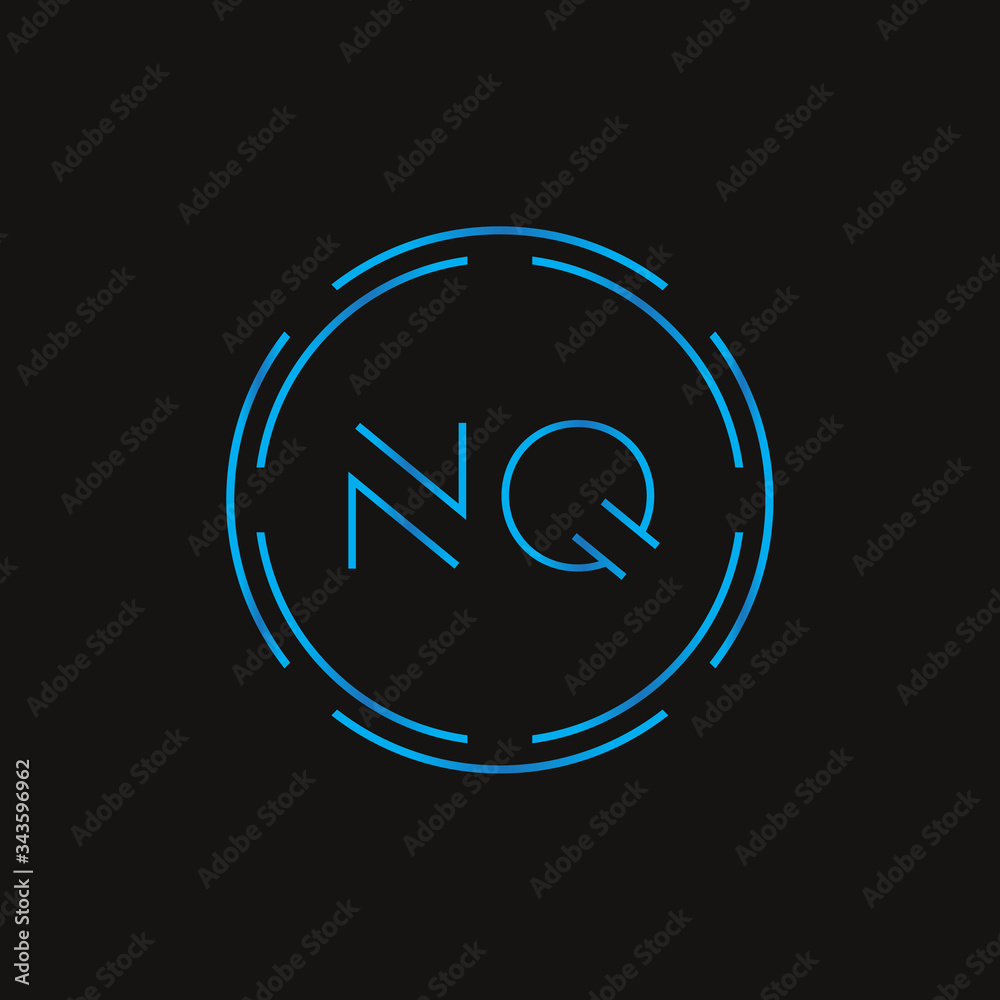 Obraz premium Initial Letter NQ Logo Design Vector Template. Digital Abstract NQ Letter Logo Design