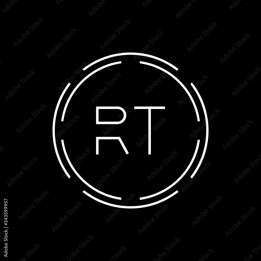 Initial Letter RT Logo Creative Typography Vector Template. Digital Abstract Letter RT Logo Design Initial Letter RT Logo Creative Typography Vector Template. Digital Abstract Letter RT Logo Design