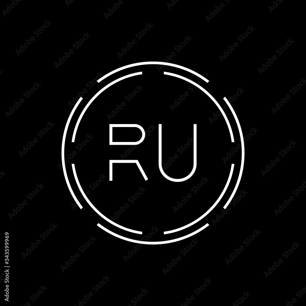 Initial Letter RU Logo Creative Typography Vector Template. Digital Abstract Letter RU Logo Design Initial Letter RU Logo Creative Typography Vector Template. Digital Abstract Letter RU Logo Design