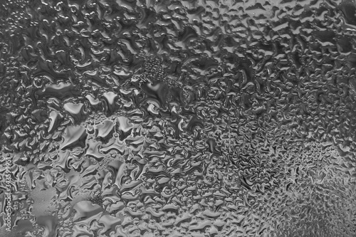 Water drops. Raindrops close up. Raindrops on the glass.