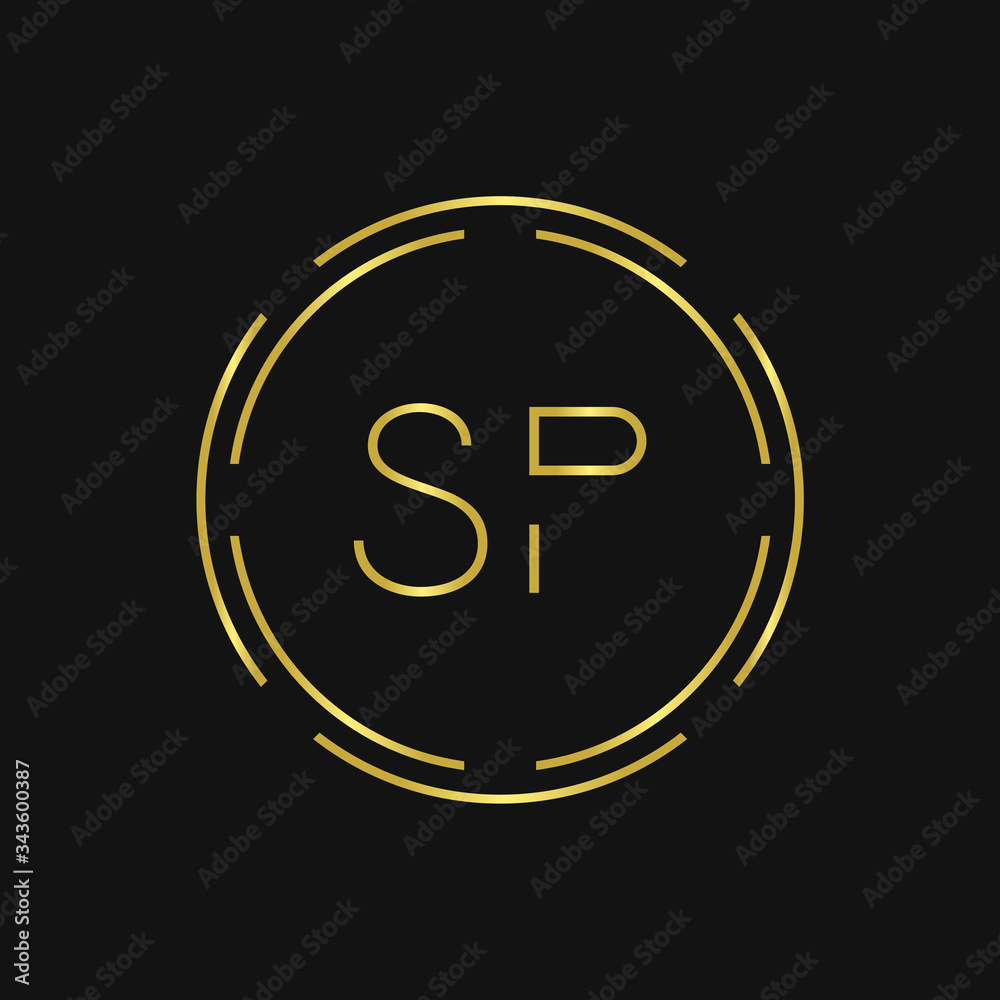 Initial SP Logo Design Creative Typography Vector Template ...