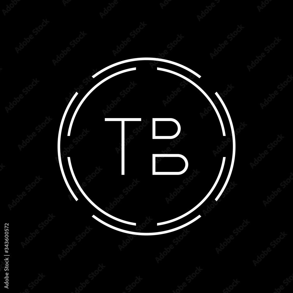 Initial Letter TB Logo Creative Typography Vector Template. Circle Letter TB Logo Design Initial Letter TB Logo Creative Typography Vector Template. Circle Letter TB Logo Design