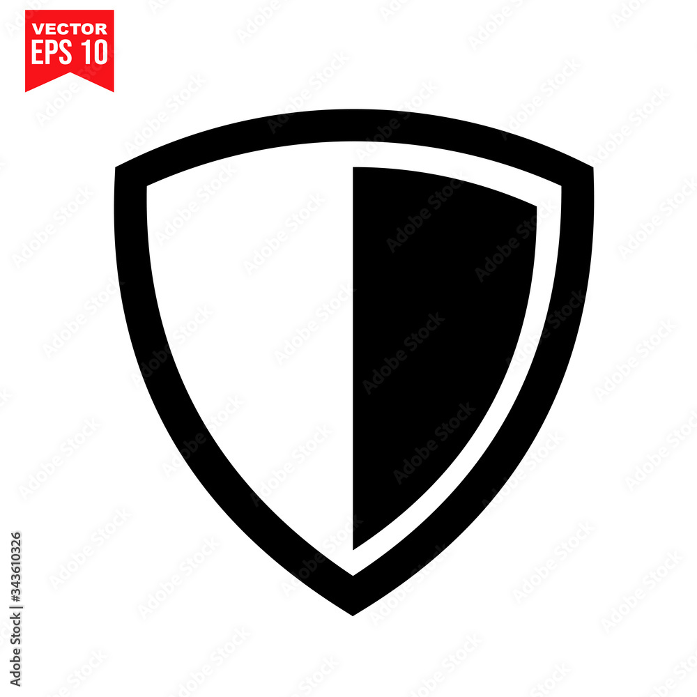 shield protection shield garbage Icon symbol Flat vector illustration for graphic and web design. shield protection shield garbage Icon symbol Flat vector illustration for graphic and web design.