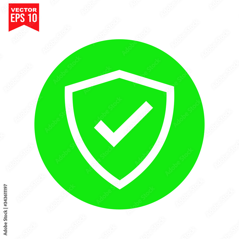 shield checklist icon Icon symbol Flat vector illustration for graphic and web design. shield checklist icon Icon symbol Flat vector illustration for graphic and web design.