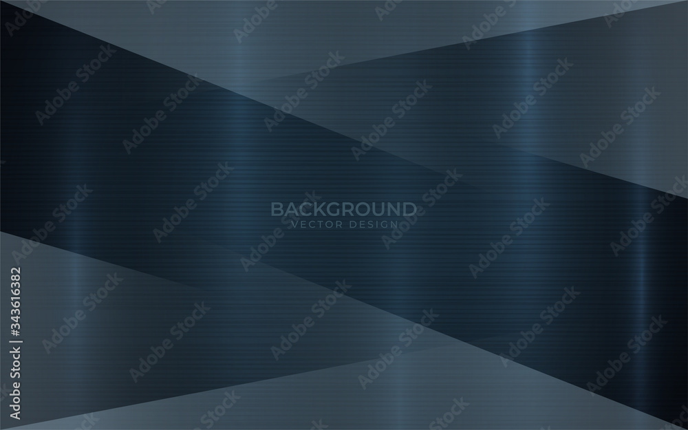 Dark navy brush metal abstract geometric background with transparency abstract layer. modern geometric technology.