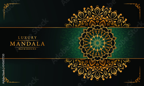 Luxury mandala background with arabesque pattern arabic islamic east style for Wedding card, book cover. 