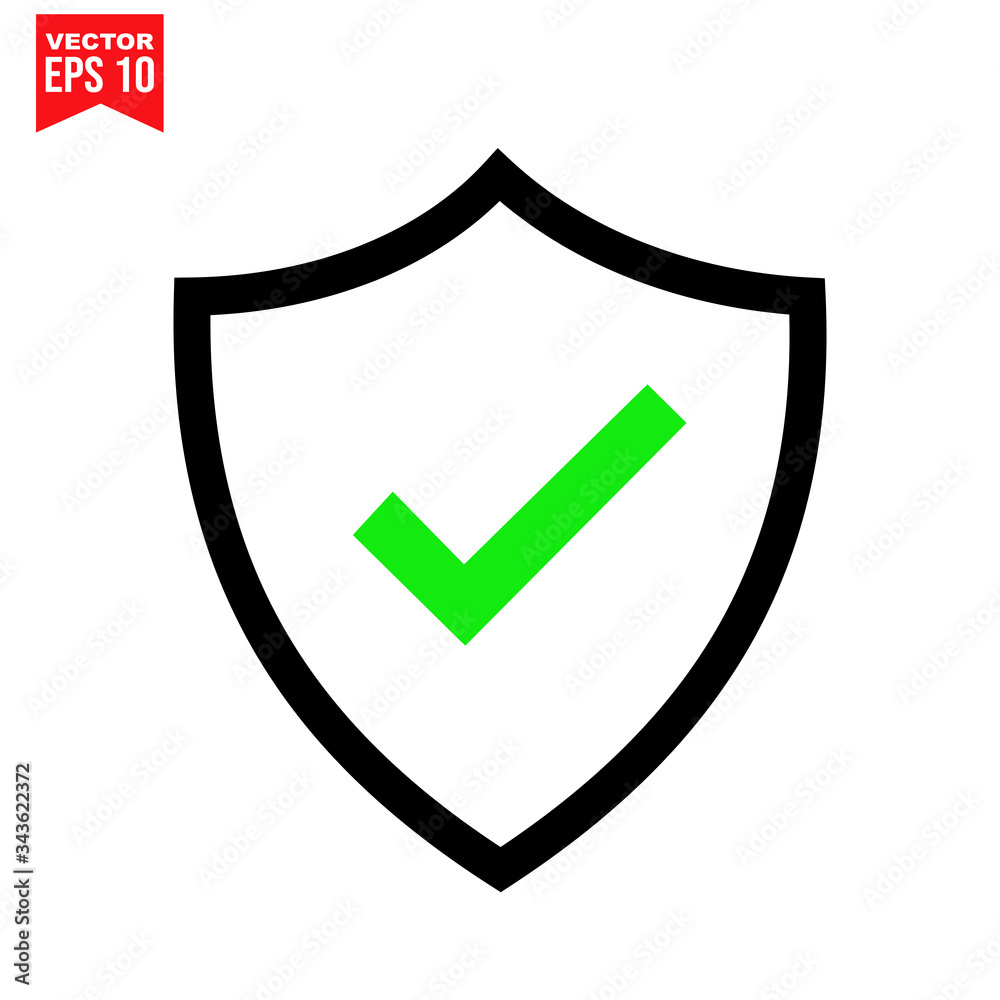 shield checklist icon Icon symbol Flat vector illustration for graphic and web design. shield checklist icon Icon symbol Flat vector illustration for graphic and web design.