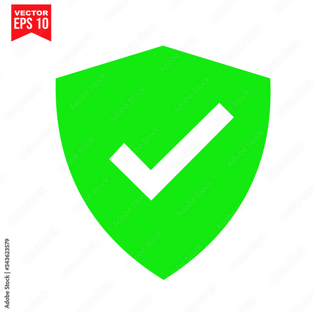shield checklist icon Icon symbol Flat vector illustration for graphic and web design. shield checklist icon Icon symbol Flat vector illustration for graphic and web design.