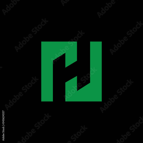 Initial letter hh logo or h logo vector design template