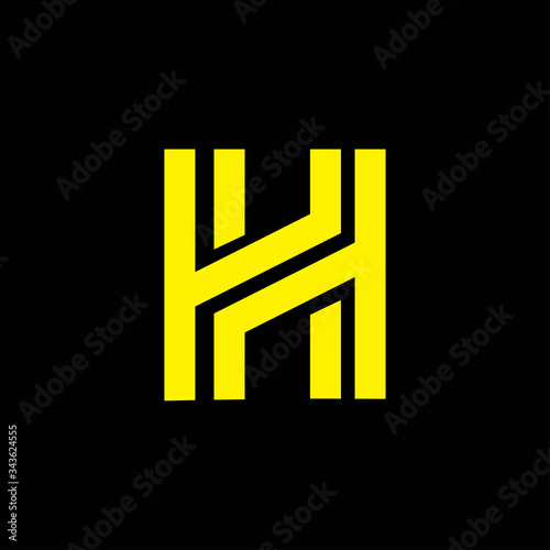 Initial letter hh or h logo vector design template