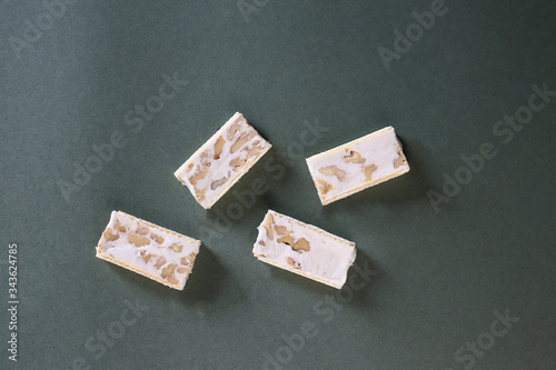 nougat halva on the background
