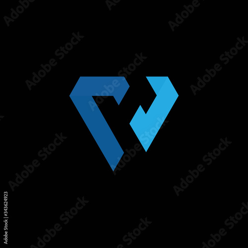 Initial letter hh or h logo design template