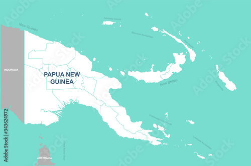 vector map of papua new guinea. 
National Map of Papua New Guinea.