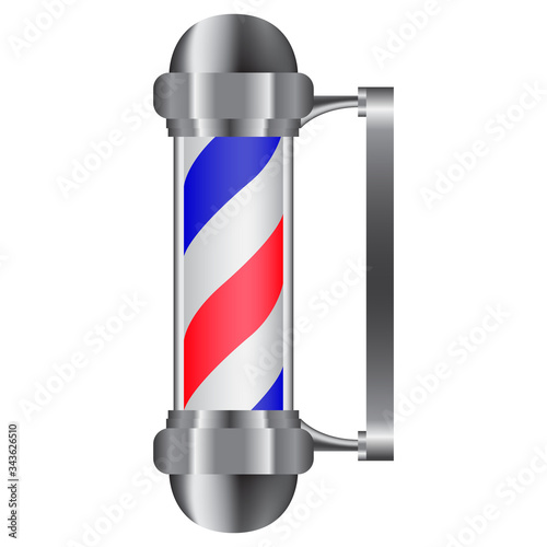 barber shop pole in color