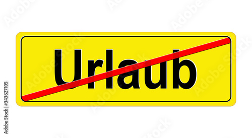 Schild „Kein Urlaub“ 
Straßenschild Banner,
Vektor Illustration isoliert auf weißem Hintergrund
