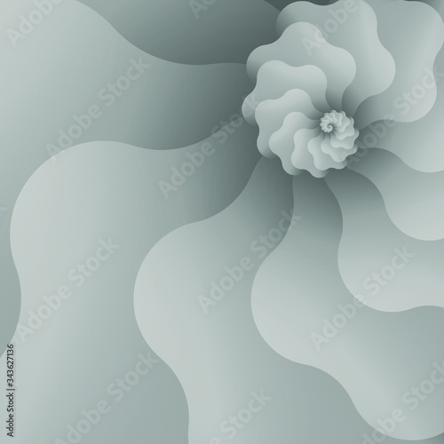 Fractal spiral, abstract geometric art. Vector swirl vortex pattern design. Whirlpool twist hypnotic geometry background.
