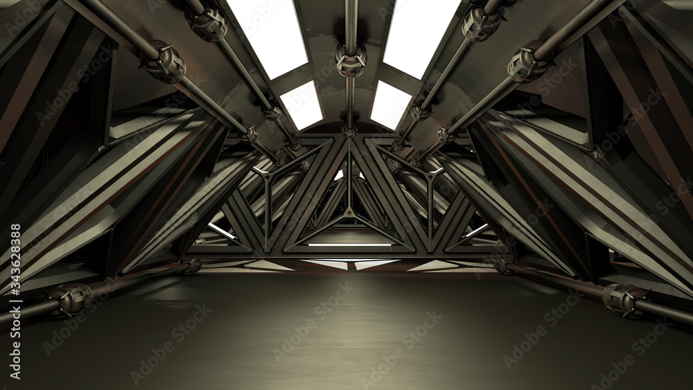 Fototapeta premium Space environment, ready for comp of your characters.3D rendering