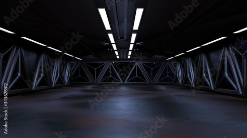Space environment, ready for comp of your characters.3D rendering