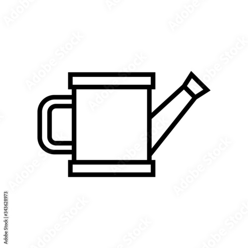 The watering can icon template, Irrigation symbol vector signin outline style isolated on white background